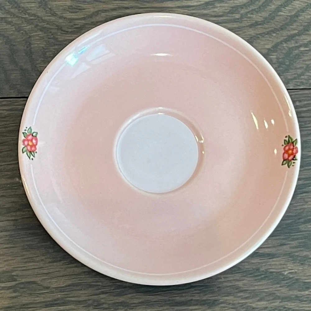Vintage Pink Kitten Cat Demitasse Cup Saucer Japan Kitsch Cute Mid Century
